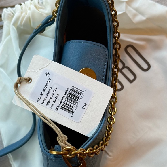 HOBO **NEW** Darcy Crossbody Polished Leather Biscayne Blue NWT - Picture 2 of 6